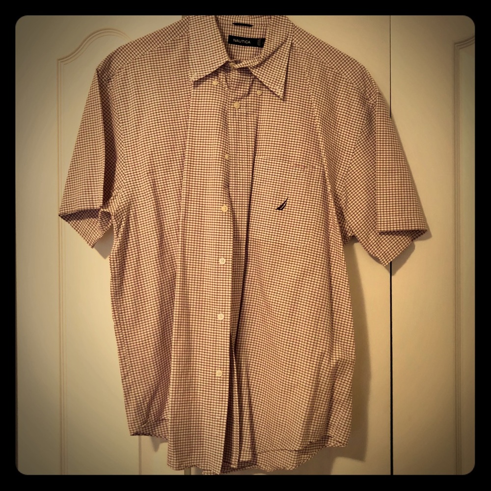 Men’s Nautica SS Button Down Shirt - Large